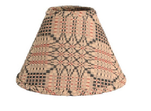 Trenton Jacquard Nutmeg Black Red Lampshade  - Home Collections by Raghu