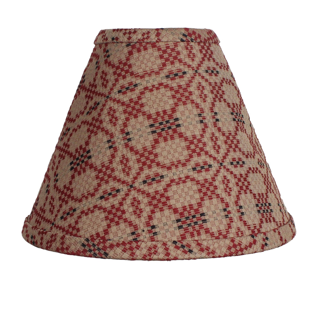 Kendall Jacquard Red 12 In Lamp Shade - Home Collections by Raghu