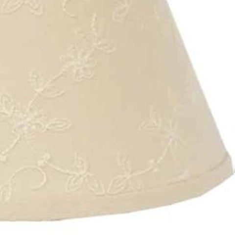 Cream Candlewicking Cream 12" Lampshade - Home Collections by Raghu