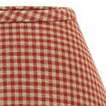 Barn Red Oat Newbury Gingham 12" Lampshade - Home Collections by Raghu