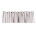Colonial Blue-Cream Grain Sack Stripe Valance - Lined - Home Collections by Raghu