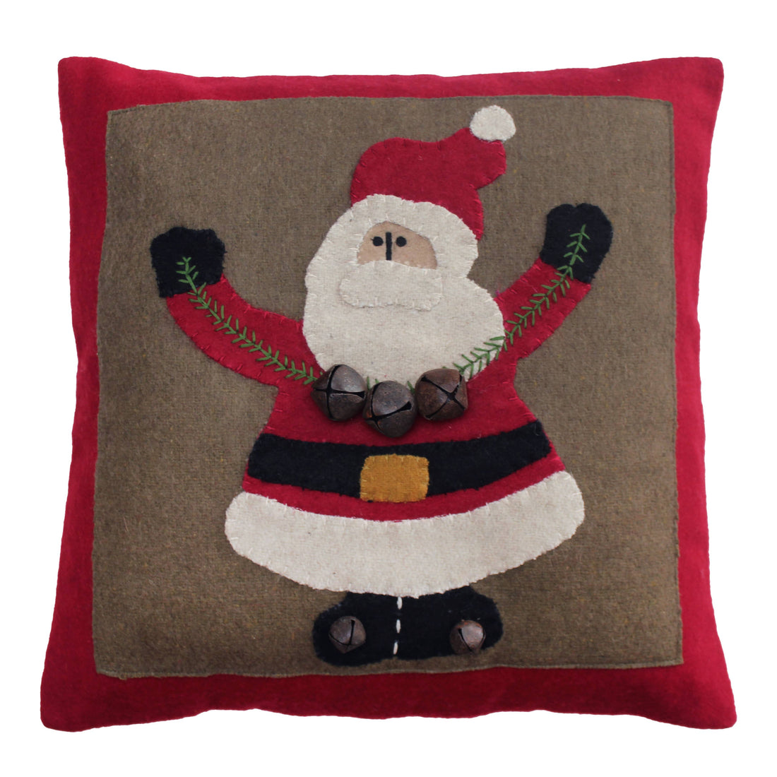 Ol' Saint Nick Wool Pillow 14 In - Home Collections by Raghu