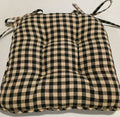 Black Nutmeg Heritage House Check Black Chair Pad - Home Collections by Raghu