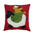 Sheep and Bird Pillow 14 In - Home Collections by Raghu