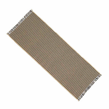 Black-Nutmeg York Ticking Table Runner - Home Collections by Raghu