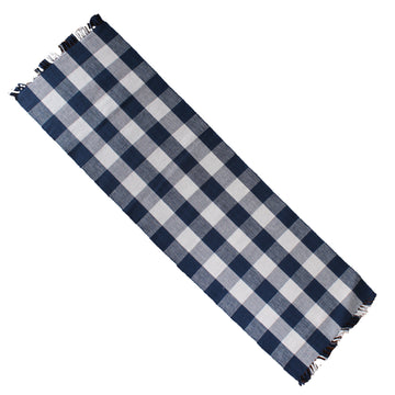 Buffalo Check Navy Blue Table Runner 14x45 T4511014