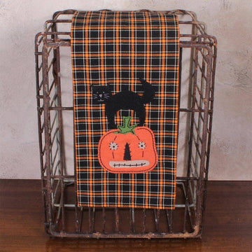 Black Cat Pumpkin Towel  Set of 2 ET842511
