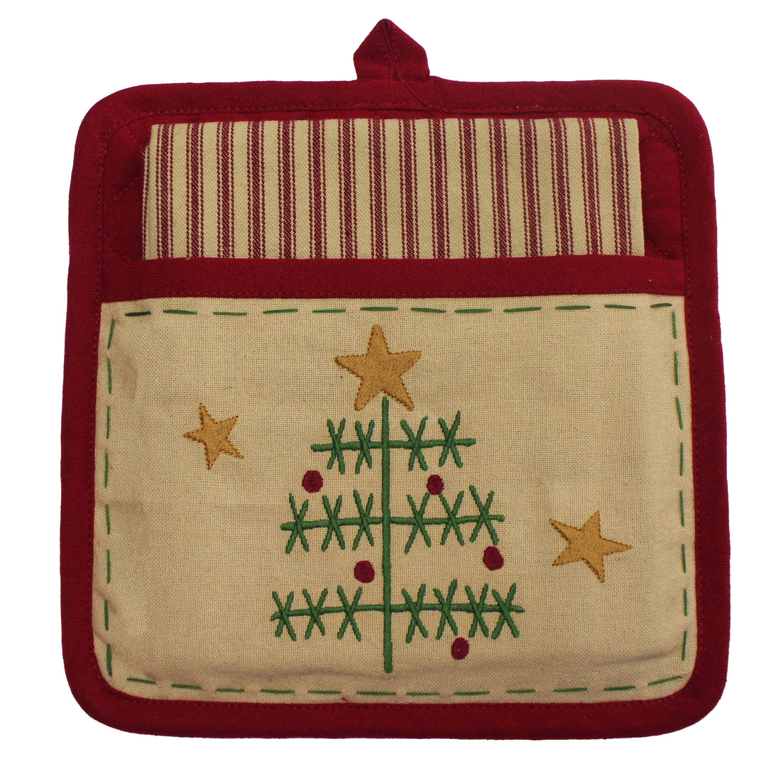 O'Christmas Tree Pocket Potholder Set - Home Collections by Raghu