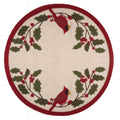 Cardinal Holly  Candle Mat-  Home Collections by Raghu