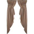 Taupe Candlewicking Taupe Gathered Swag - Lined - Home Collections by Raghu