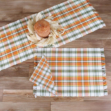 Fall Harvest Plaid Placemat  Set of 6 PM810009