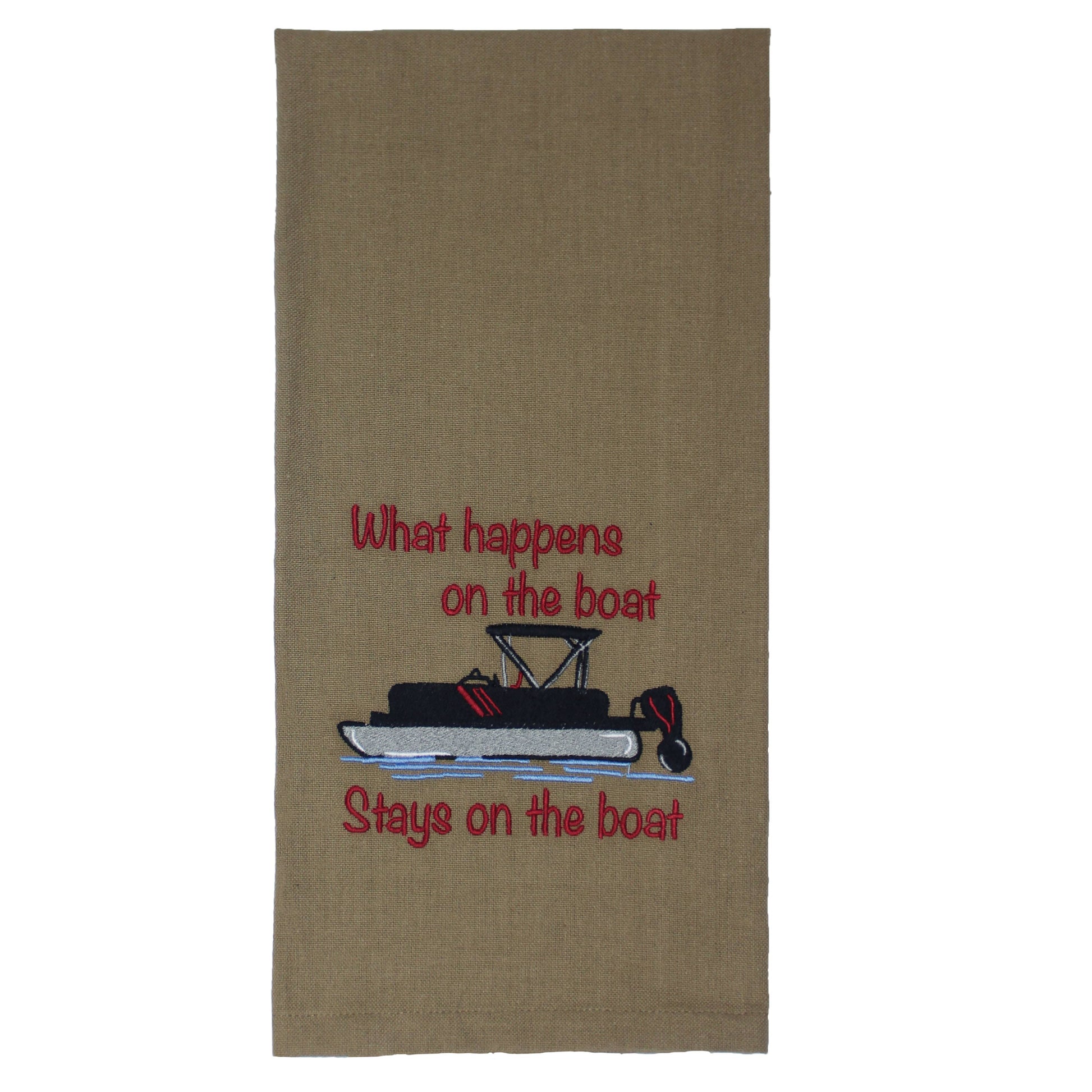 What happens on Boat Towel- Set of Two - Home Collections by Raghu