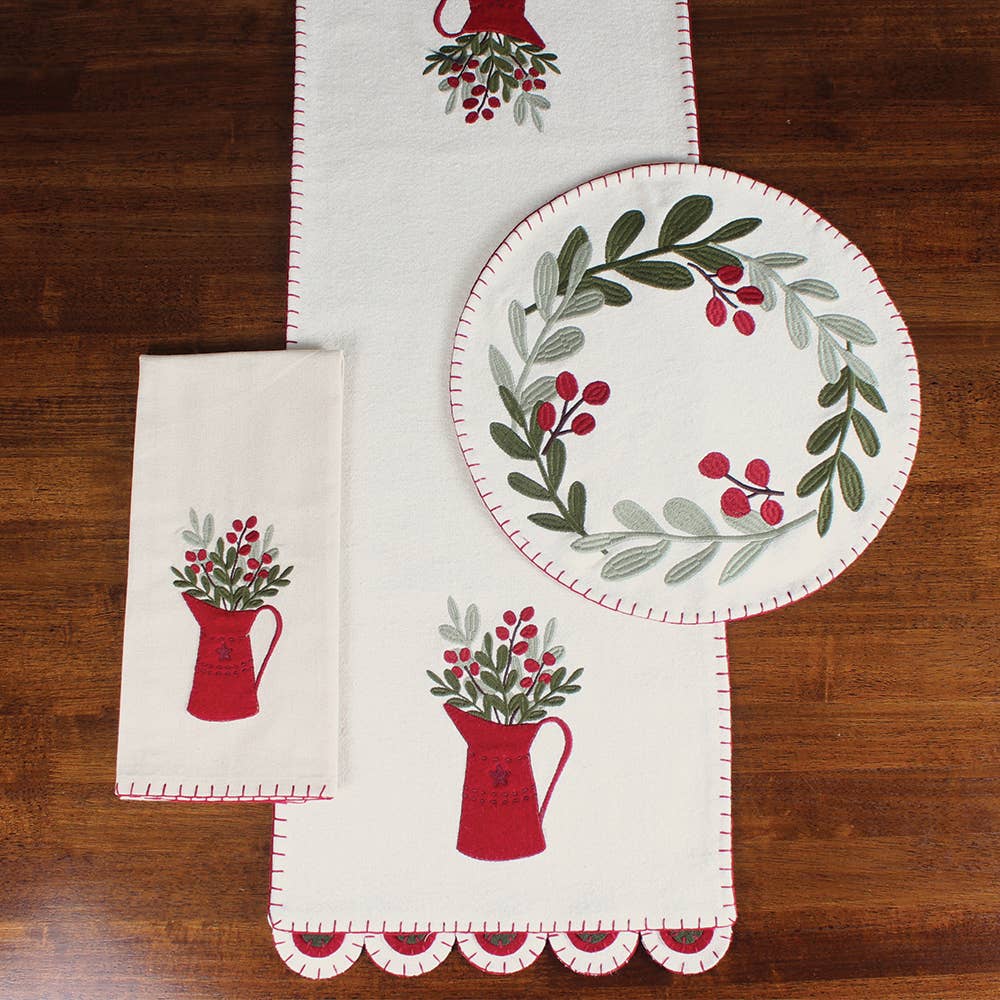 Holiday Pitcher Table Runner - Home Collections by Raghu