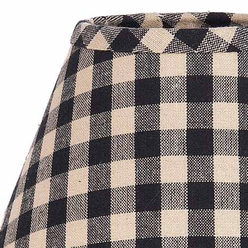 Black Nutmeg Heritage House Check Black 14" Lampshade - Home Collections by Raghu