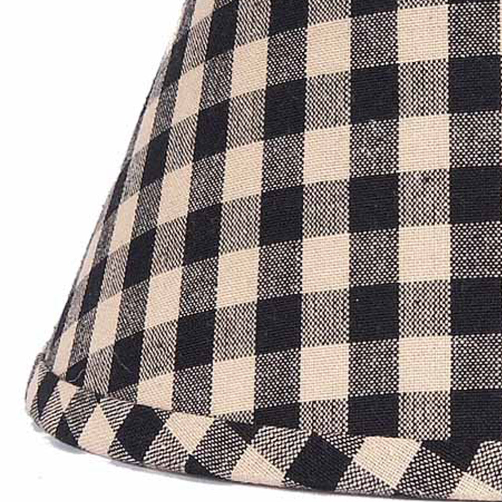 Black Nutmeg Heritage House Check Black 14" Lampshade - Home Collections by Raghu