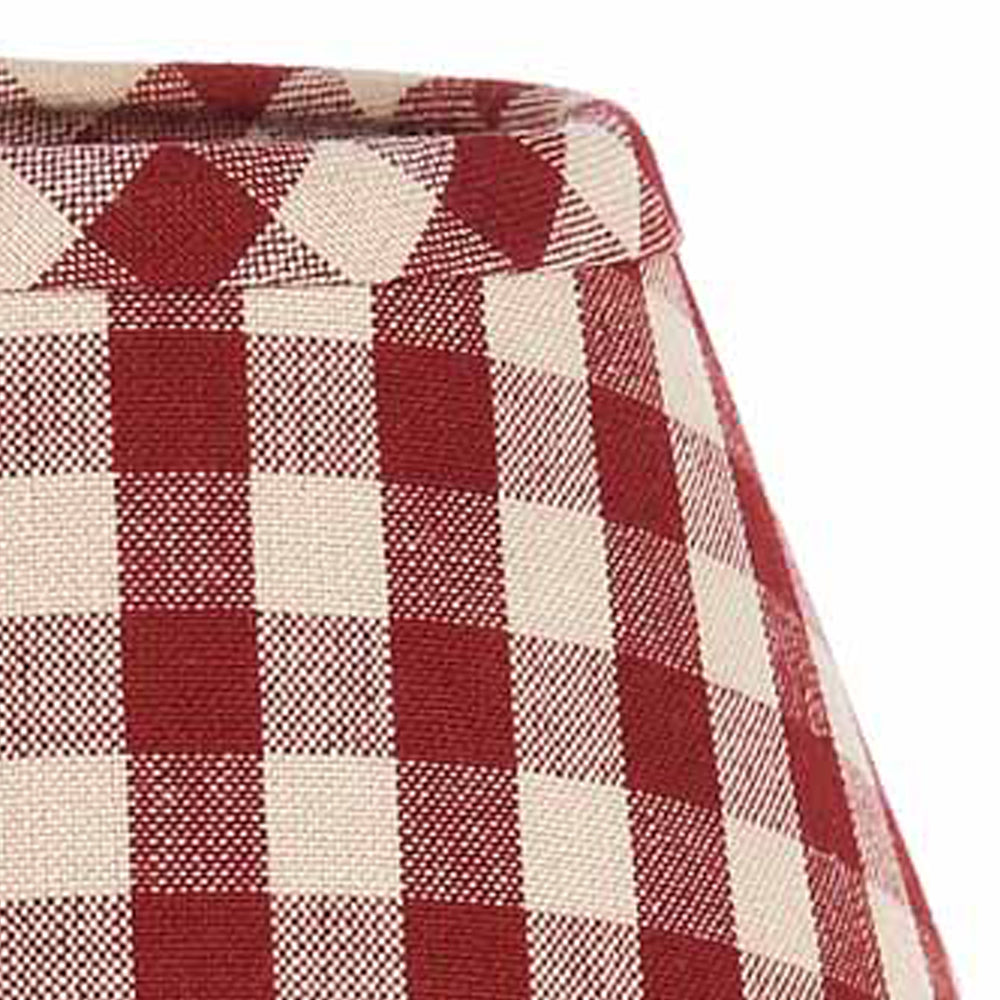 Barn Red Nutmeg Heritage House Check Barn Red 14" Lampshade - Home Collections by Raghu
