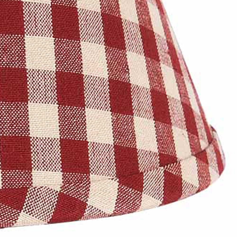 Barn Red Nutmeg Heritage House Check Barn Red 14" Lampshade - Home Collections by Raghu