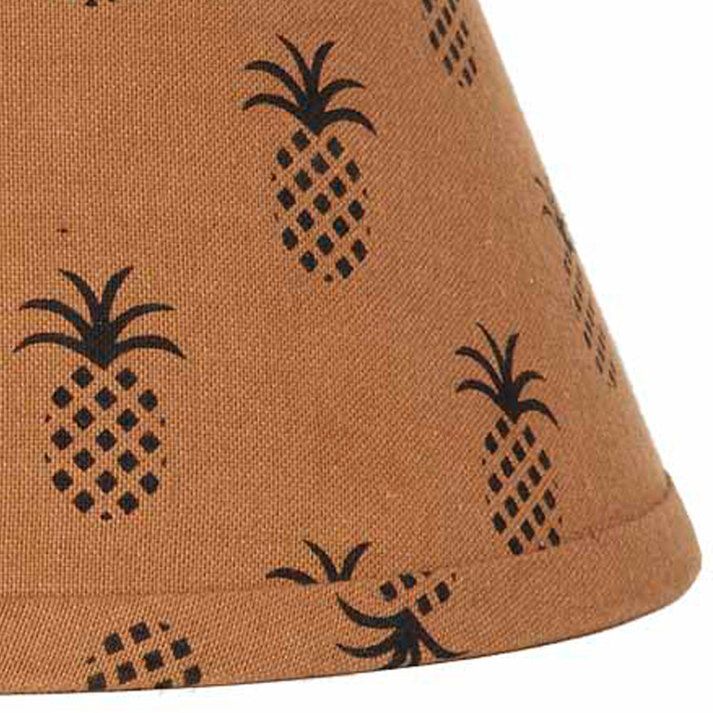 Mocha - Black Pineapple Town 14" Lampshade - Home Collections by Raghu