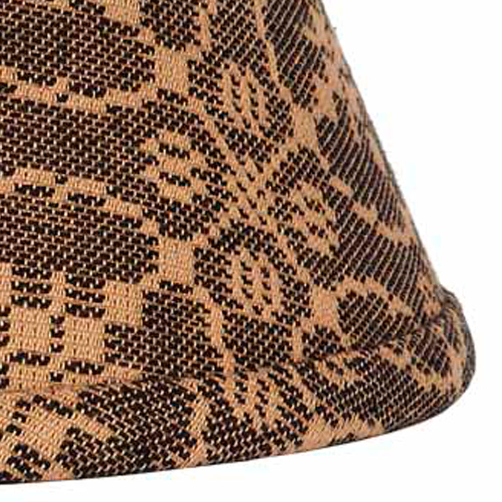 Black Tan Marshfield Jacquard 14" Lampshade - Home Collections by Raghu