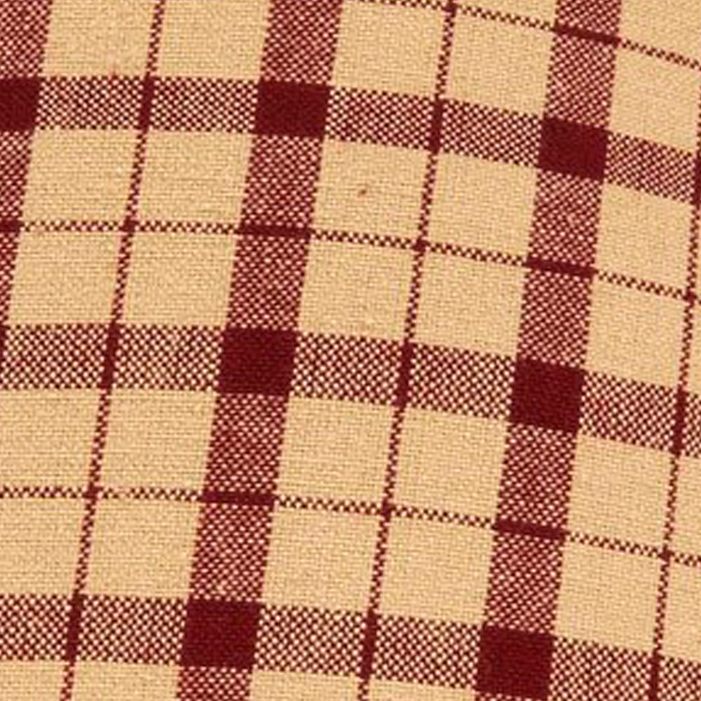 Barn Red Nutmeg Salem Check Barn Red 14" Lampshade - Home Collections by Raghu