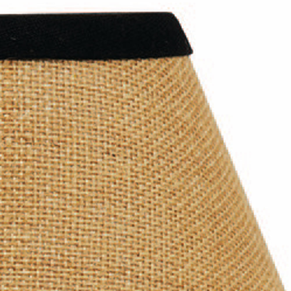 Black - Wheat Burlap Stripe 14" Lampshade - Home Collections by Raghu