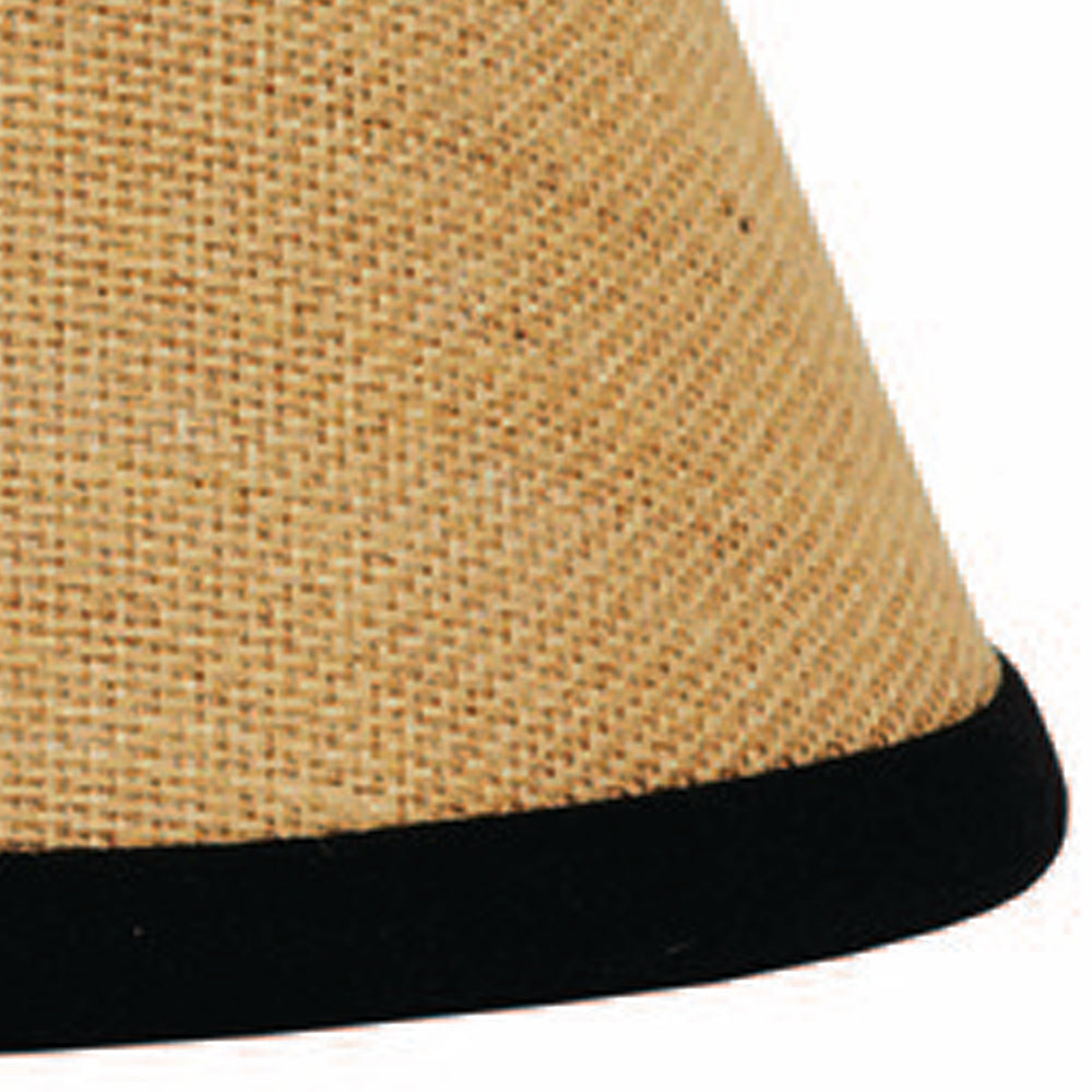 Black Wheat Burlap Stripe 14" Lampshade - Home Collections by Raghu