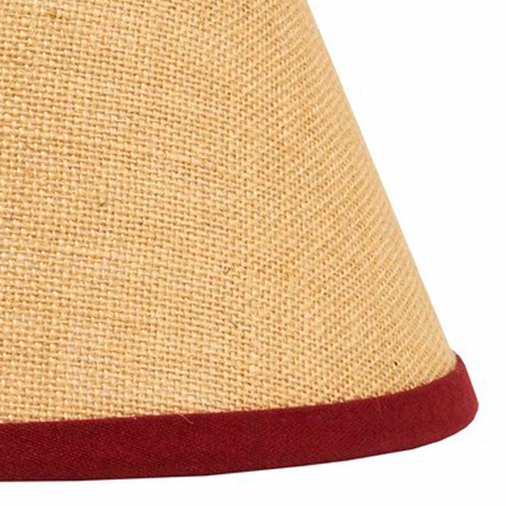 Barn Red Wheat Burlap Stripe 14" Lampshade - Home Collections by Raghu