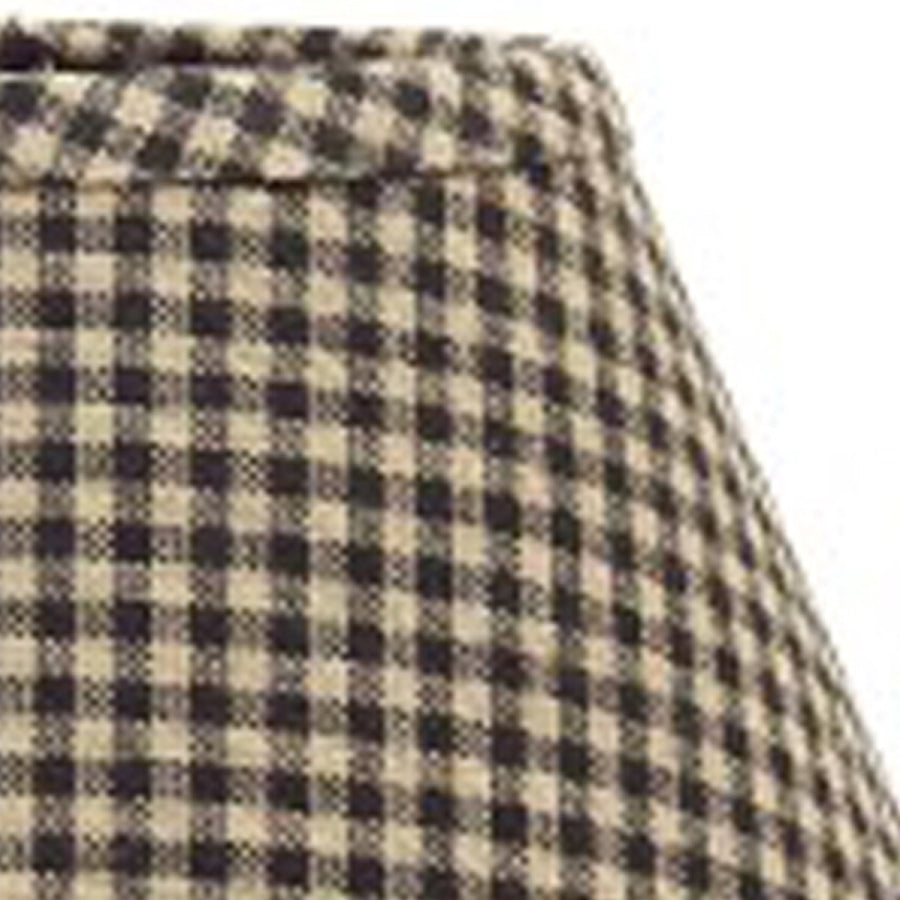 Black Oat Newbury Gingham 14" Lampshade - Home Collections by Raghu