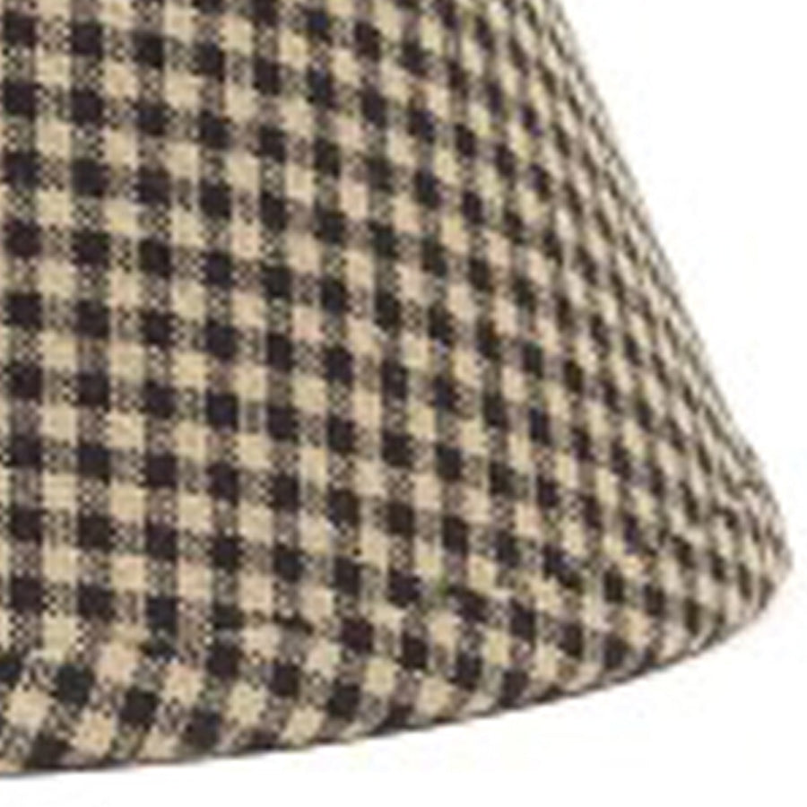 Black Oat Newbury Gingham 14" Lampshade - Home Collections by Raghu