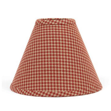 Barn Red-Oat Newbury Gingham 14" Lampshade - Home Collections by Raghu