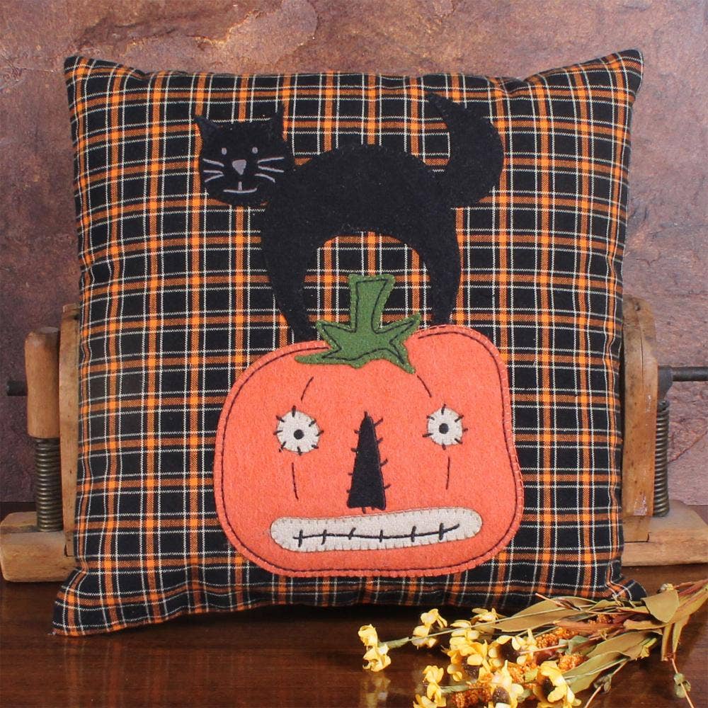 Black Cat Pumpkin Pillow PL842511