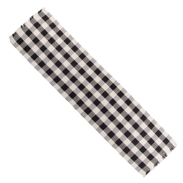 Buffalo Check 45" Table Runner Black - Buttermilk - Home Collections by Raghu