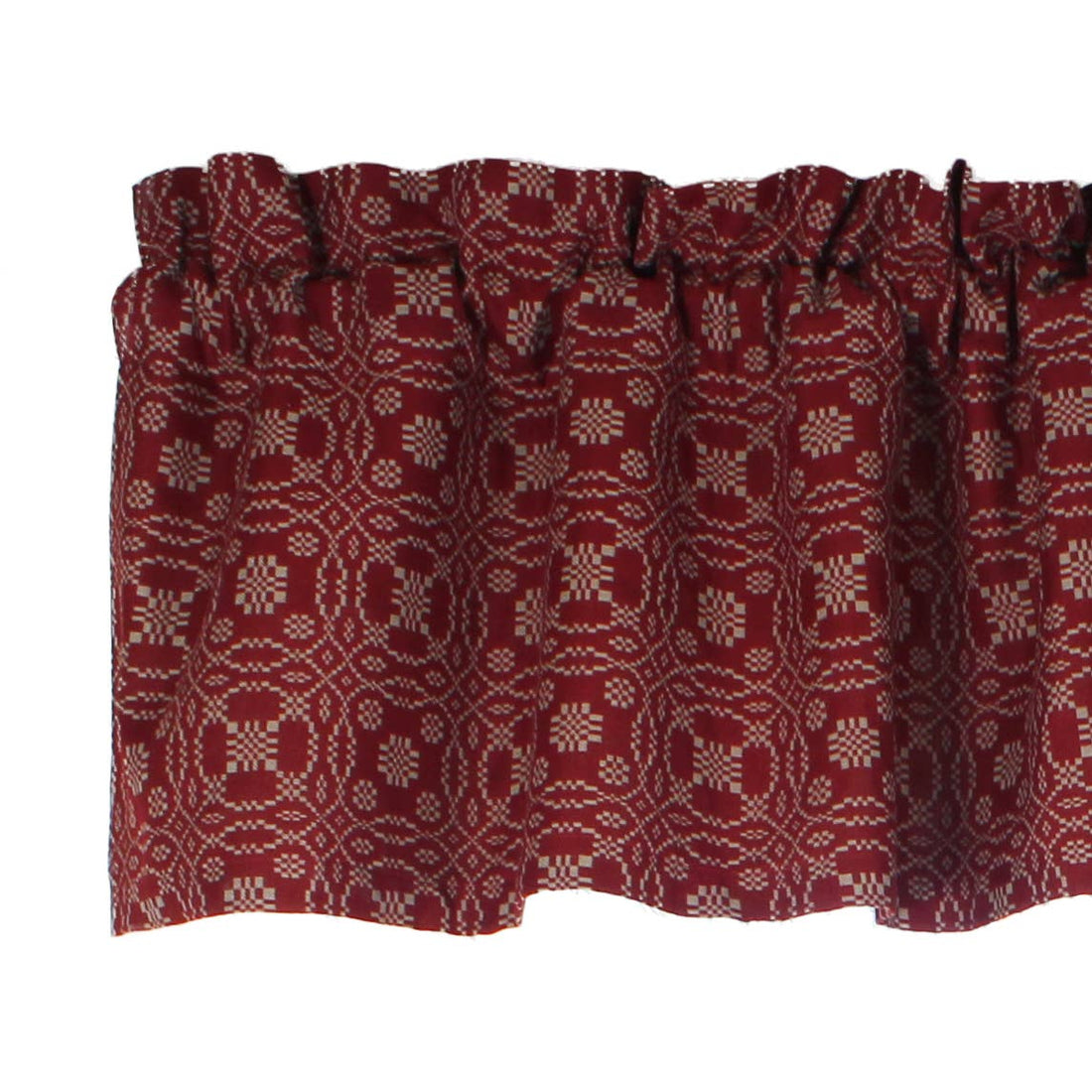 Lover's Knot  Barn Red Valance - Home Collections by Raghu