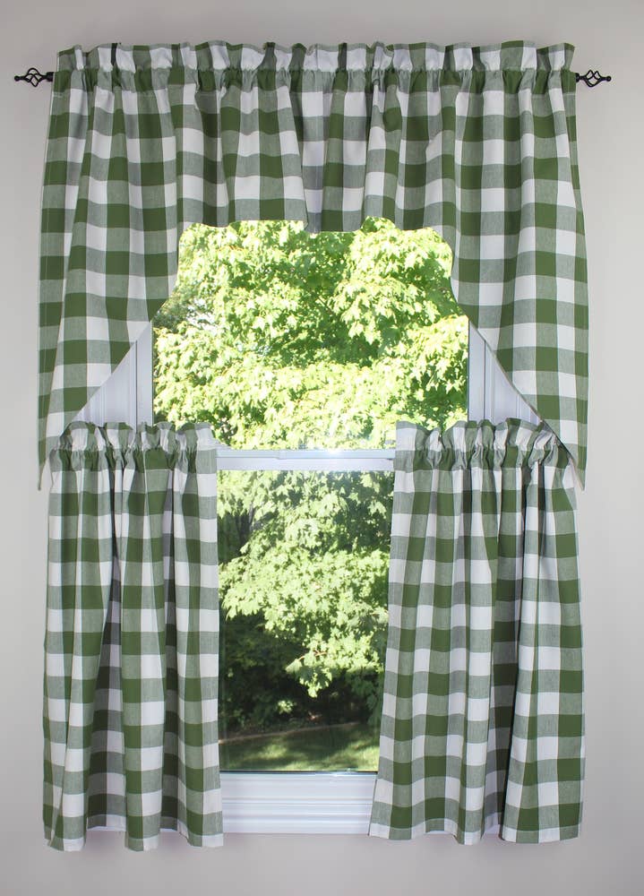 Buffalo Check Sage Sage Swag  - Home Collections by Raghu