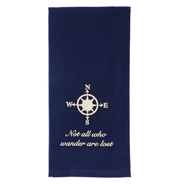 Compass Wander Towel- Set of Two - Home Collections by Raghu