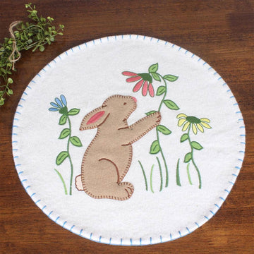 Bunny and Flowers Candle Mat  CMGD0067