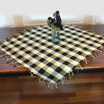 Sunflower Buffalo Check Table Square - Home Collections by Raghu