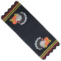 Turkey Time Black Table Runner  - Home Collections by Raghu