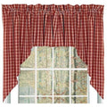 Barn Red Nutmeg Heritage House Check Barn Red Swag Lined - Home Collections by Raghu