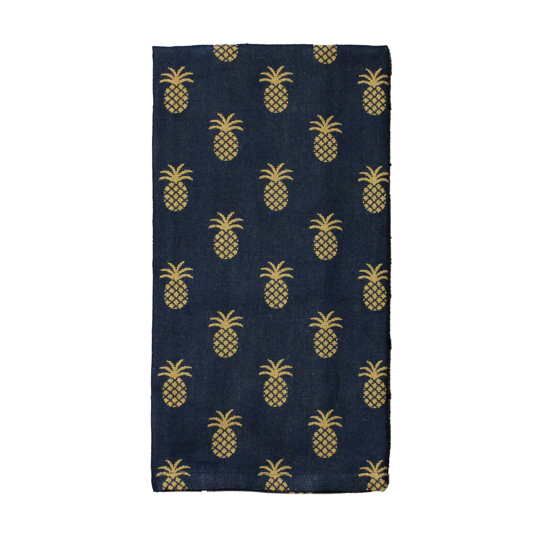 Pineapple Town Black Towel - Home Collections by Raghu