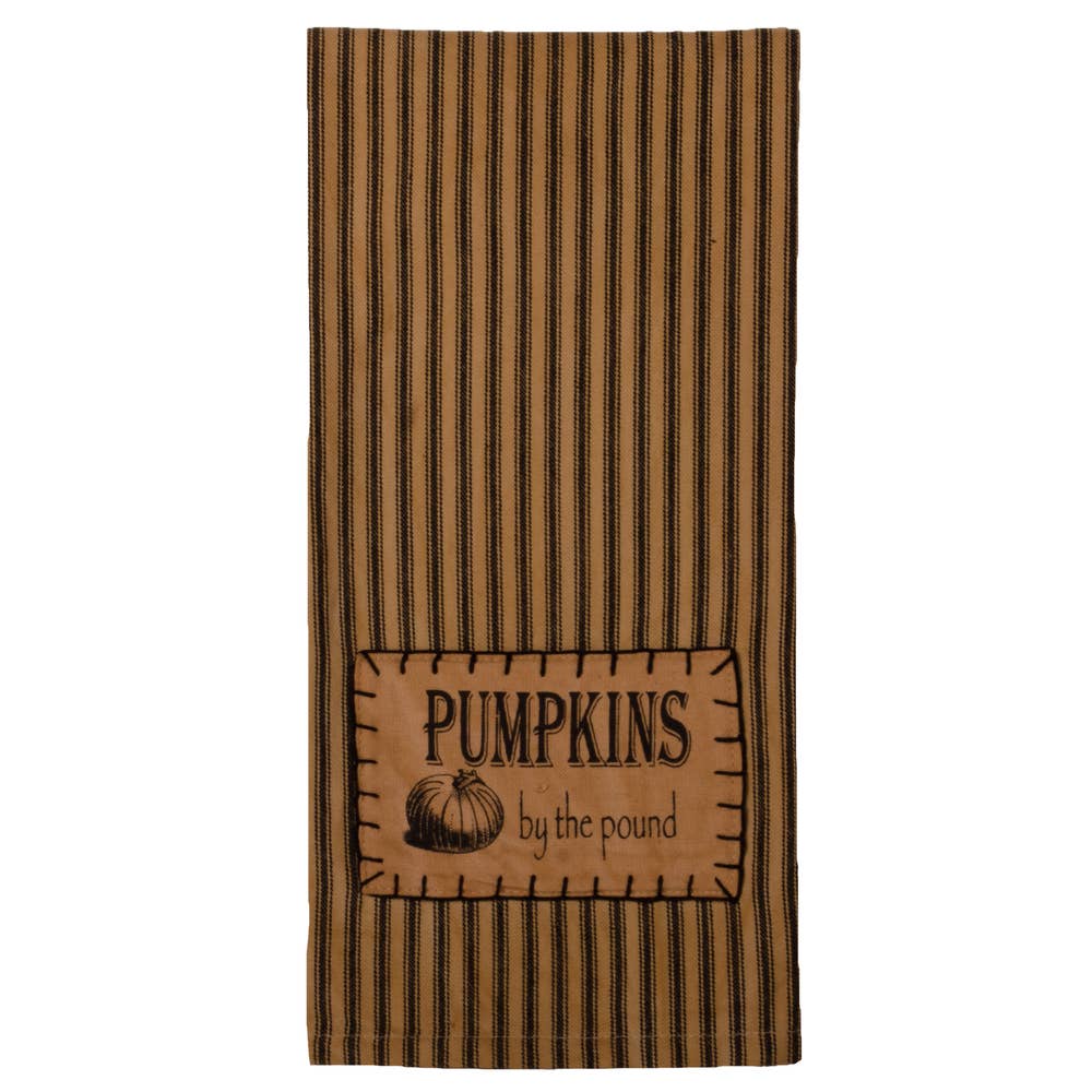 Pumpkins By The Pound - Tea Dyed Towel - Set of Two - Home Collections by Raghu