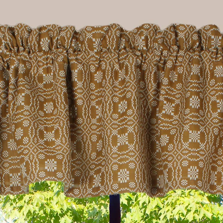 Lovers Knot  Mustard Valance - Home Collections by Raghu