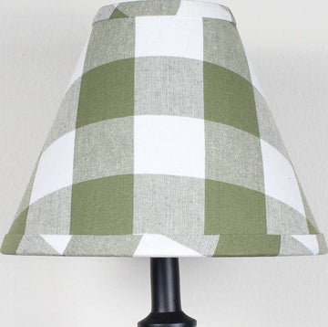 Buffalo Check Sage Sage Lampshade  - Home Collections by Raghu