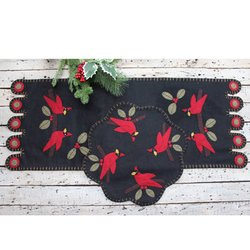 Cardinal Christmas Table Runner - Home Collections by Raghu