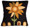 Sunflower Power Pillow Black - Home Collections by Raghu