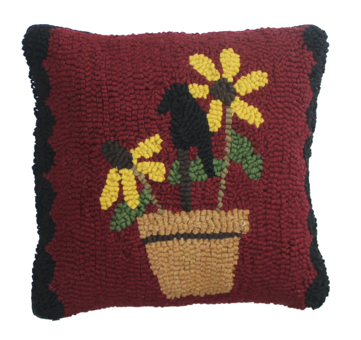 Crow Flowers Pot Hooked Pilow - Home Collections by Raghu