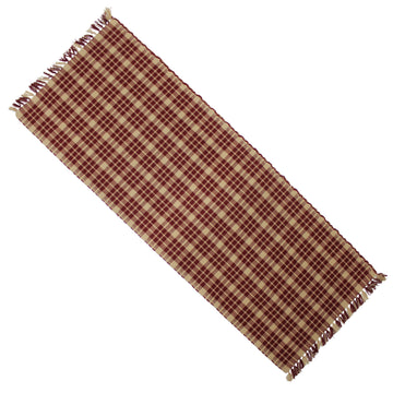 Appleton Barn Red Plaid Table Runner TR113017- Home Collections by Raghu
