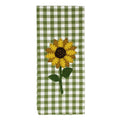 Sunflower Sage Check Towel- Set of Two - Home Collections by Raghu