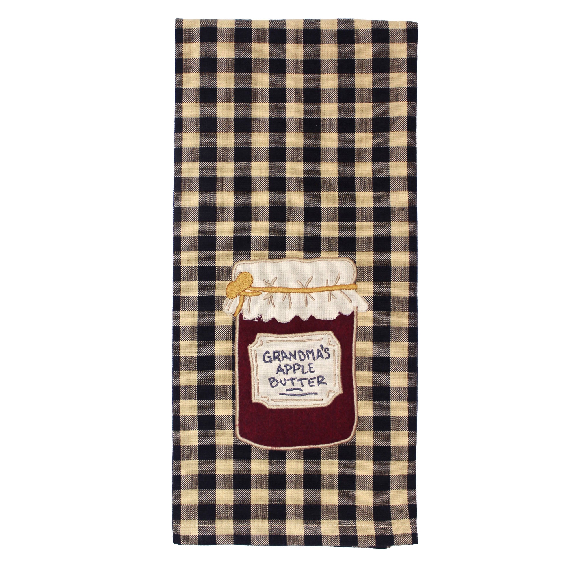 Apple Butter Jar Towel- Set of Two - Home Collections by Raghu