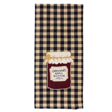 Apple Butter Jar Towel- Set of Two - Home Collections by Raghu